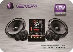 SPEAKER SPLIT COMPONENT 3 WAY VENOM BLACK VX6.3B